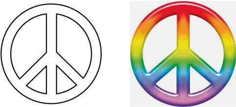 Símbolo hippie de la paz