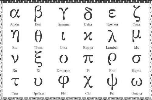 letras griegas y simbolos